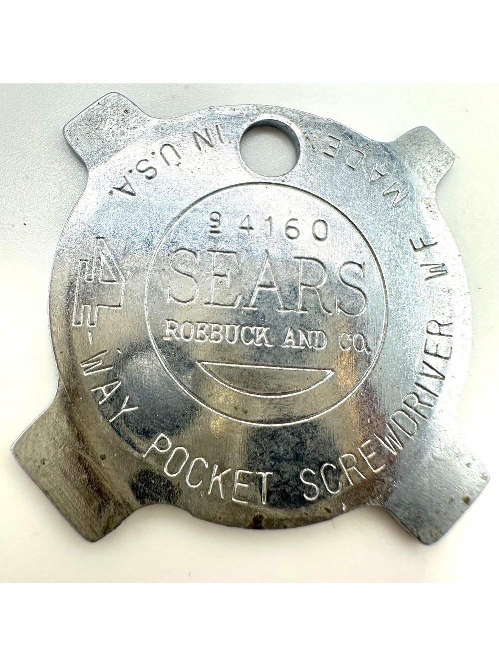 Sears Roebuck vintage steel collectible portable pocket four-way screwdriver